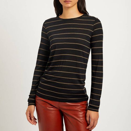 Black Stripe Crew Neck Top - Vince - Modalova