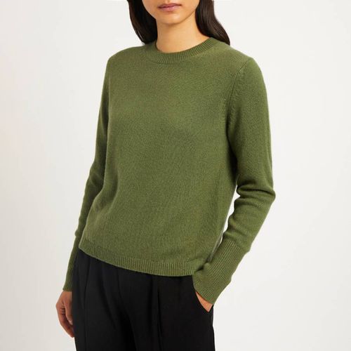 Khaki Crew Neck Cashmere Blend Jumper - Vince - Modalova