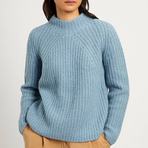 Blue Ribbed Wool Blend Jumper - Vince - Modalova