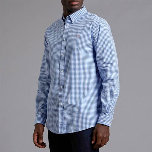 Blue Gingham Cotton Shirt - Crew Clothing - Modalova