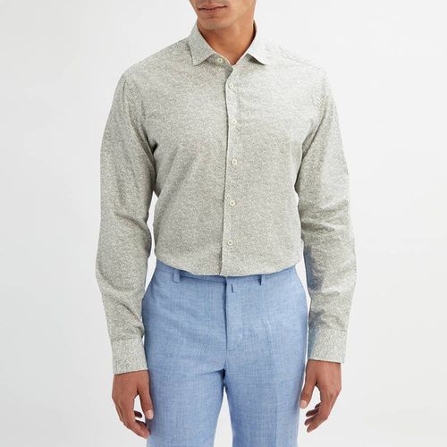 Grey Printed Cotton Shirt - Hackett London - Modalova