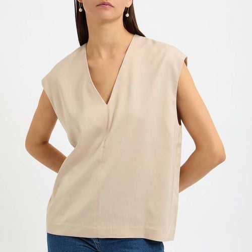 Beige V-Neck Zilky Top - Inwear - Modalova