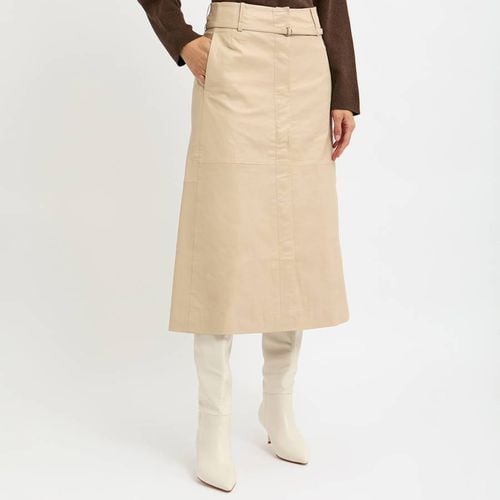 Cream Kyren Leather Midi Skirt - Inwear - Modalova