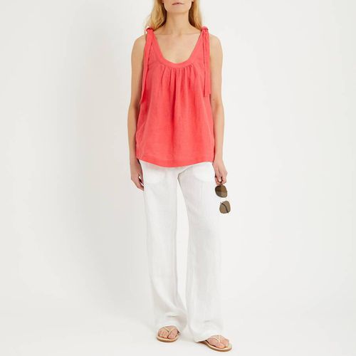 Geranium Linen Tie Shoulder Top - NÂ°Â· Eleven - Modalova