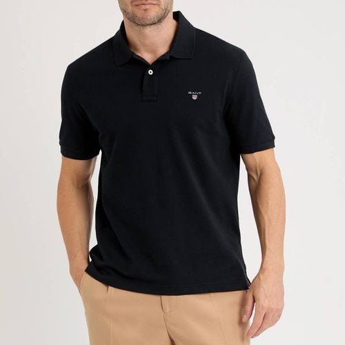 Embroidered Shield Logo Cotton Polo Shirt - Gant - Modalova