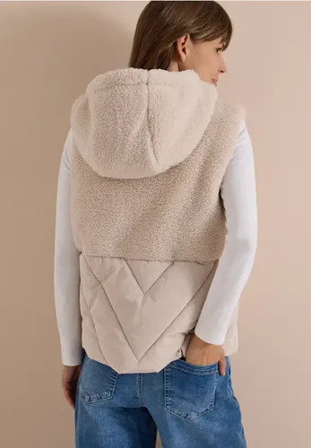 Teddy-Weste mit Steppteil und Zipper - cecil - Modalova