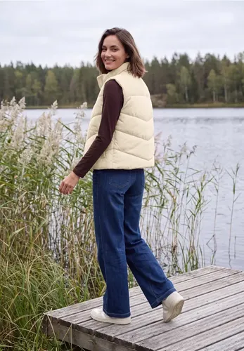 Cord-Weste mit Steppmuster und Zipper - cecil - Modalova