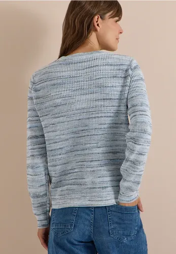 Pullover mit Rundhals und Space-Dye-Optik - cecil - Modalova