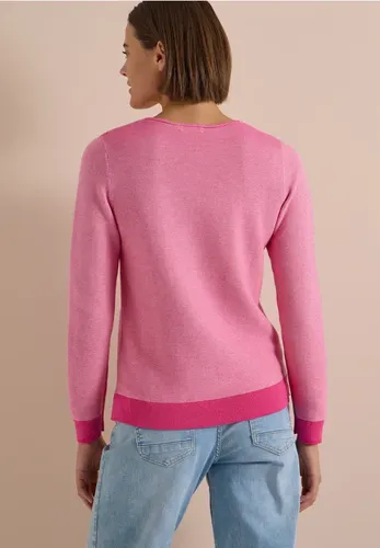Pullover im Two-Tone-Look mit V-Neck - cecil - Modalova