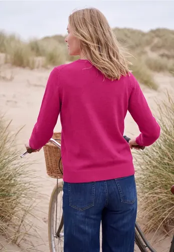 Pullover in Unifarbe mit Rundhals - cecil - Modalova