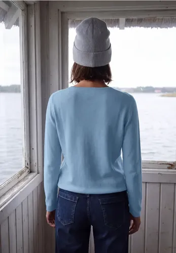 Langarm Pullover mit Rundhals und Struktur - cecil - Modalova