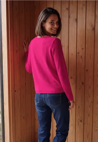 Langarm Pullover mit Rundhals und Struktur - cecil - Modalova