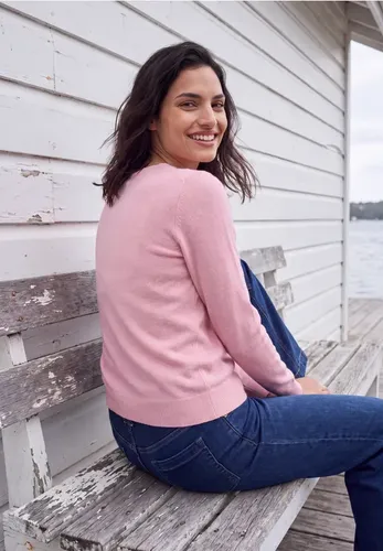Pullover in Unifarbe mit Rundhals - cecil - Modalova