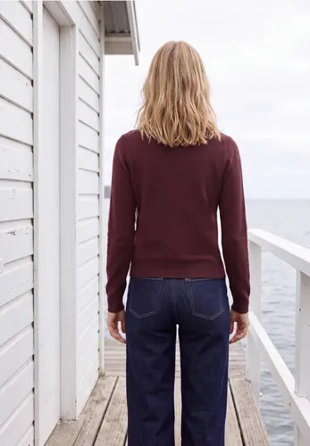 Pullover in Unifarbe mit Rundhals - cecil - Modalova