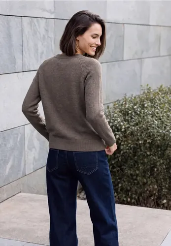 Pullover mit Rundhals und Strukturmix - cecil - Modalova