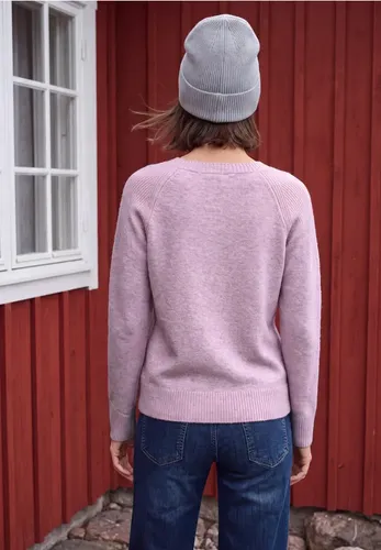 Pullover mit Rundhals und Strukturmix - cecil - Modalova