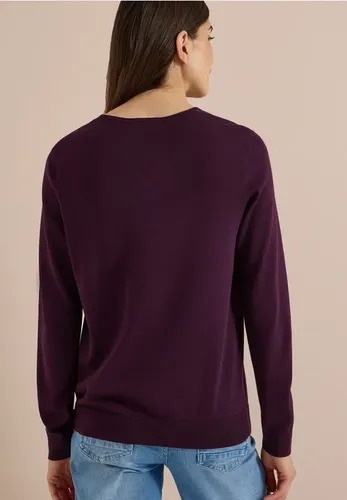 Basic Pullover mit V-Neck in Unifarbe - cecil - Modalova