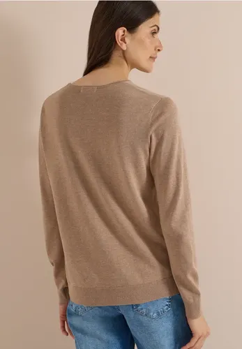 Basic Pullover mit V-Neck in Unifarbe - cecil - Modalova