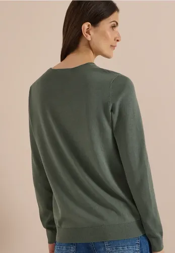Basic Pullover mit V-Neck in Unifarbe - cecil - Modalova