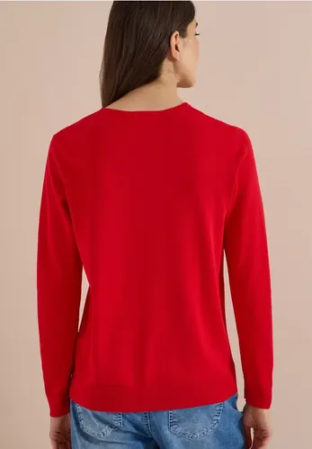 Basic Pullover mit V-Neck in Unifarbe - cecil - Modalova
