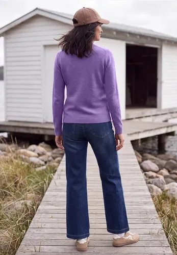 Pullover mit Boat Neck in Unifarbe - cecil - Modalova