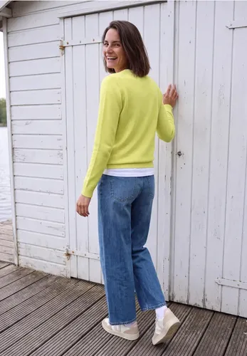 Pullover mit Boat Neck in Unifarbe - cecil - Modalova