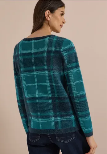 Langarm Pullover mit Karomuster - cecil - Modalova