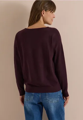Langarm Pullover mit Rounded V-Neck - cecil - Modalova