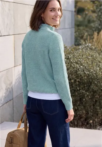 Pullover in Unifarbe mit Zipper - cecil - Modalova