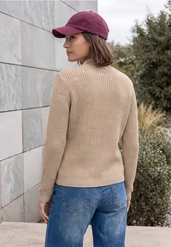 Pullover in Unifarbe mit Zipper - cecil - Modalova