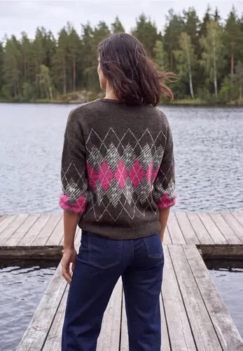 Federgarn Pullover mit Argyle-Muster - cecil - Modalova