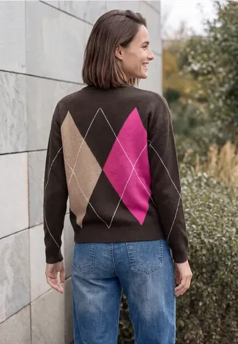 Pullover mit Rundhals und Argyle-Muster - cecil - Modalova
