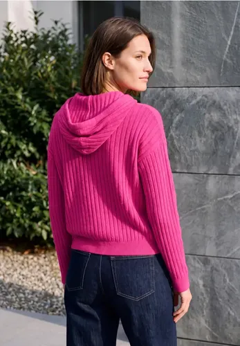 Pullover in Rippstruktur mit Kapuze - cecil - Modalova