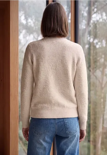 Bouclé-Mix Pullover mit Rundhals - cecil - Modalova