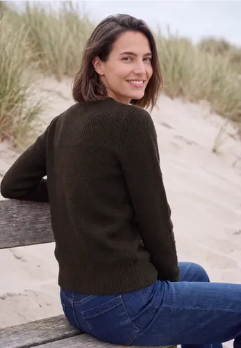 Bouclé-Mix Pullover mit Rundhals - cecil - Modalova