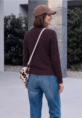 Pullover mit Turtle Neck und Zopfmuster - cecil - Modalova