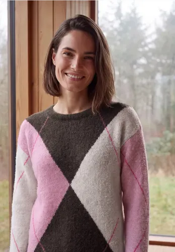 Pullover mit Rundhals und Argyle-Muster - cecil - Modalova