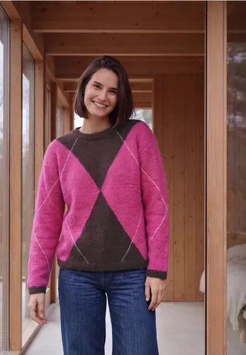 Pullover mit Rundhals und Argyle-Muster - cecil - Modalova