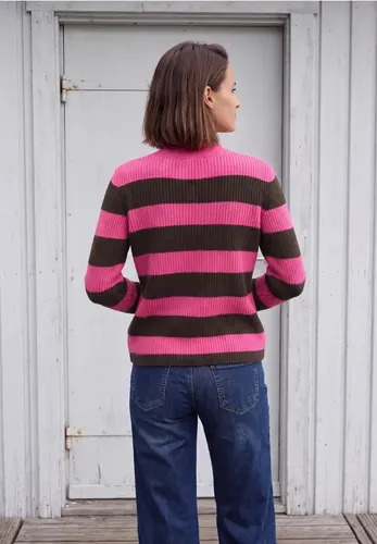Pullover mit Turtle Neck und Streifen - cecil - Modalova
