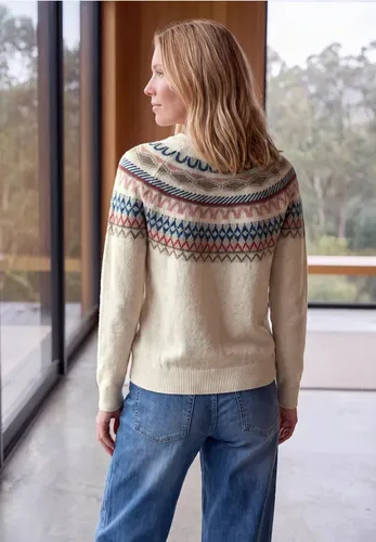 Pullover mit Rundhals und Jacquardmuster - cecil - Modalova