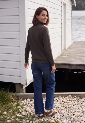 Langarm Shirt mit Turtle Neck und Print - cecil - Modalova