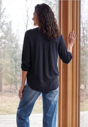 CECIL Langarm Tunika mit Split Neck - cecil - Modalova