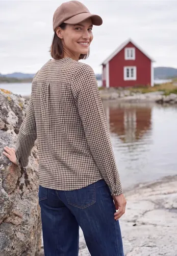 Langarm Tunika mit Split Neck und Print - cecil - Modalova