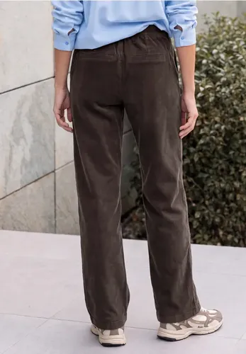 High Waist Wide Leg Hose in Samtoptik - cecil - Modalova