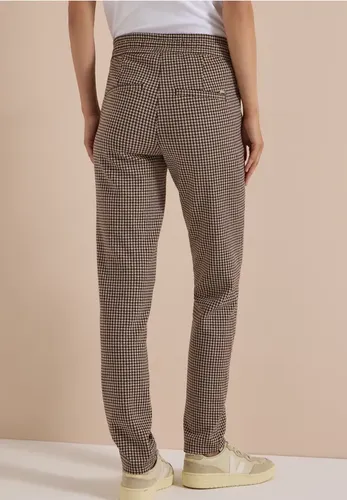 Slim Leg Hose mit Houndstooth-Muster - cecil - Modalova