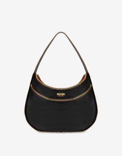 Moschino Rider Calfskin Hobo Bag - Moschino - Modalova