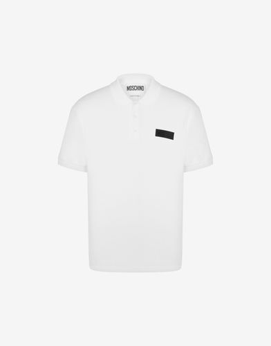 Rubber Logo Piqu? Polo Shirt - Moschino - Modalova