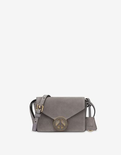 Small Bag In Split Leather Peace & Soft - Moschino - Modalova