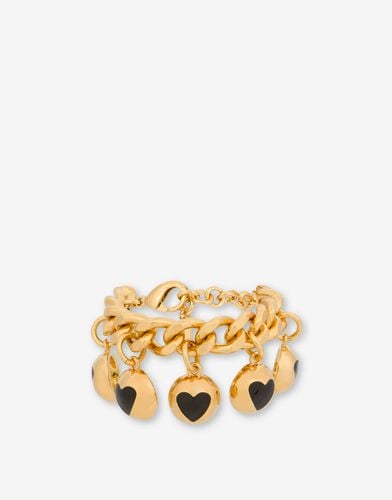 Heart Buttons Bracelet With Charm - Moschino - Modalova