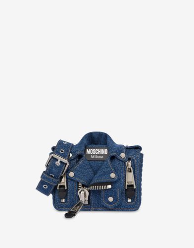 Denim Moschino Biker Bag - Moschino - Modalova